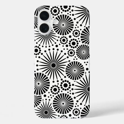 bloemen Zwart en Wit vector bloempatroon Case-Mate iPhone Case (Achterkant)