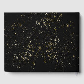 Bloemen Zwart Goud 50ste bruiloft Jubileum Gastenboek (Achterkant)