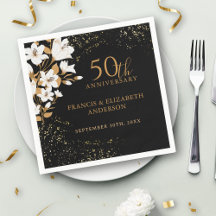 Bloemen Zwart Goud 50ste bruiloft Jubileum