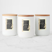 Bloemen Zwart Goud Product Etiketten Kaarsen & Sch (Flessen)