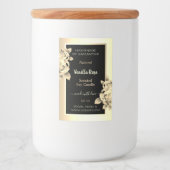 Bloemen Zwart Goud Product Etiketten Kaarsen & Sch (Voorkant)