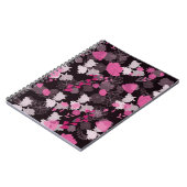 bloemen zwart notitieboek (Linkerzijde)