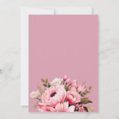 Bloemen Zwart Roze Bloemen Donker Esthetische Brui Kaart (Achterkant)