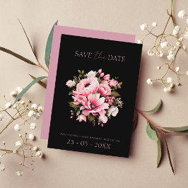 Bloemen Zwart Roze Bloemen Donker Esthetische Brui Save The Date