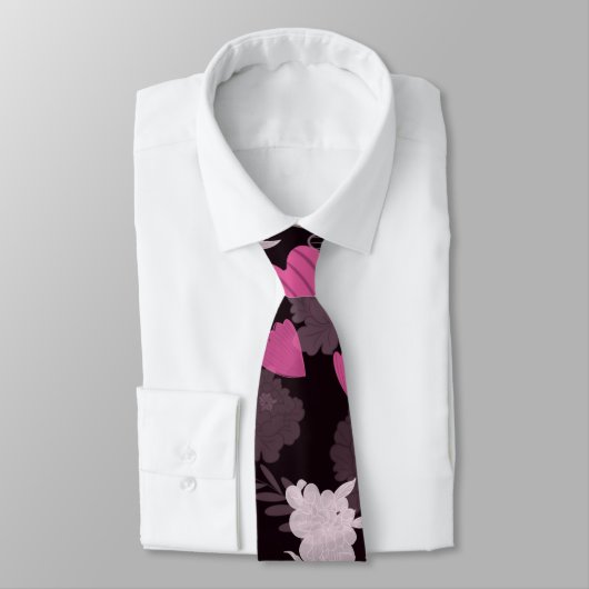 bloemen zwart stropdas (Gebonden)