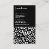 Bloemen - zwart visitekaartje (Achterkant)