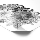  bloemen zwart, wit afdrukken foto afdruk (Hoek)