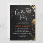 Bloemen Zwart-Wit Afstuderen 2025 Fotofeest Kaart (Achterkant)