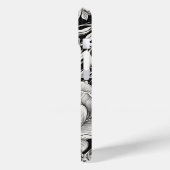 Bloemen Zwart-wit Classic Case-Mate iPhone Case (Achterkant / Links)