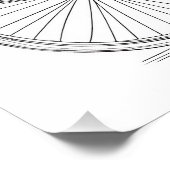 Bloemen Zwart Wit  Fietstekening Foto Afdruk (Hoek)