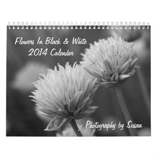 Bloemen zwart-wit fotografie kalender (Hoes)