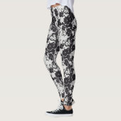 Bloemen zwart-wit leggings (Links)