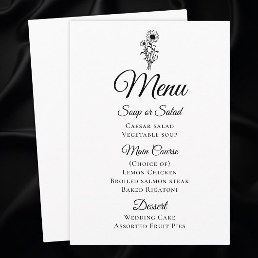 Bloemen Zwart Wit Minimalistische Zonnebloem Huwel Menu