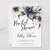 Bloemen zwart wit Vrijgezellenfeest Kaart (Voorkant)