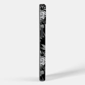 Bloemen Zwart-wit Waterverf Gepersonaliseerd Case-Mate iPhone Case (Achterkant / Rechts)
