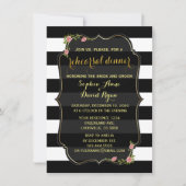 Bloemen Zwart Witte Strepen Oefenavond Eetmaal Uit Kaart (Voorkant)