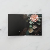 Bloemen Zwarte achtergrond Verrassing Verjaardagsf (Binnen)