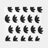 Bloemen Zwarte Bloem Fleece Deken (Voorkant (Horizontaal))