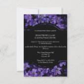 Bloemen Zwarte bruiloft uitnodigingen (Voorkant)