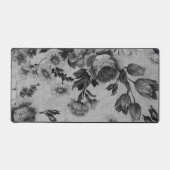  bloemen, zwarte en witte bloemen bureaumat (Voorkant)