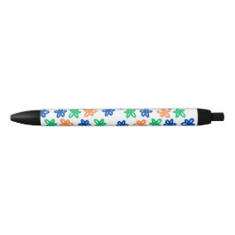 bloemen zwarte inkt pen
