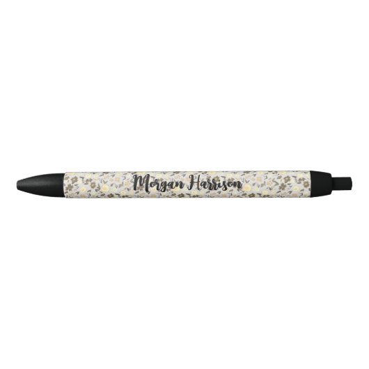 bloemen zwarte inkt pen (Voorkant)