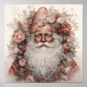 Bloemen Zwarte Kerstman: Delicate vakantie charme Poster (Voorkant)