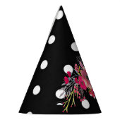 Bloemen zwarte poka stipt moderne mode feesthoedjes (Links)