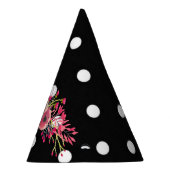Bloemen zwarte poka stipt moderne mode feesthoedjes (Rechts)
