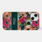 Bloemenaam iPhone 15 Case (Achterkant horizontaal)