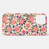 bloemenachtergrond, ditsy roze bloemetjes. Case-Mate iPhone case (Achterkant (horizontaal))