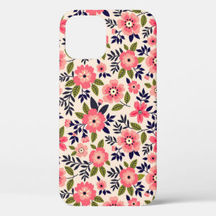 bloemenachtergrond, ditsy roze bloemetjes. Case-Mate iPhone case