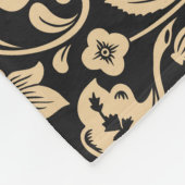 bloemenachtergrond, gestileerde grijze achtergron fleece deken (Hoek)