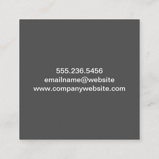 Bloemenachtergrond | grijze krabbel vierkante visitekaartje (Achterkant)