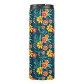 Bloemenachtergrond mooi ontwerp thermosbeker (Achterkant)