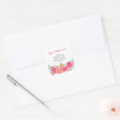 bloemenadreslabel vierkante sticker (Envelop)