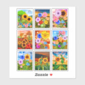 Bloemenafbeeldingen - Kawaii lente stickers (Vel)