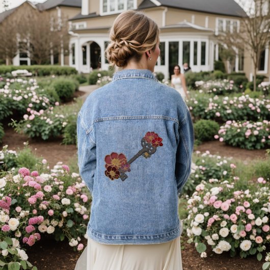 Bloemenalchemie Denim Jacket (Huwelijk Achterkant)