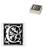 Bloemenalfabet letter C typografie Rubberstempel (Gestempeld)