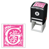 Bloemenalfabet letter G  typografie Zelfinktende Stempel (In situ)