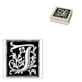 Bloemenalfabet letter J  typografie Rubberstempel (Gestempeld)