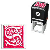 Bloemenalfabet letter S  typografie Zelfinktende Stempel (In situ)