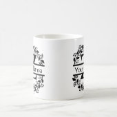 Bloemenalfabet met naam Custom Monogram Koffiemok (Center)