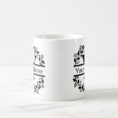 Bloemenalfabet met naam Custom Monogram Koffiemok (Center)