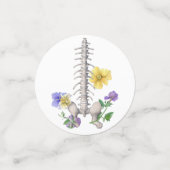 Bloemenanatomie - wervels, heupbot confetti (Kleine voorkant)