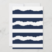 Bloemenanker Navy Summer Bruids Douche Uitnodiging (Achterkant)