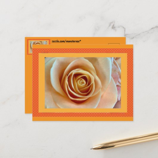 Bloemenansichtkaart Briefkaart (Voorkant / Achterkant in situ)
