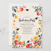 Bloemenappel leraar afstudeerfeest Uitnodigen Kaart (Voorkant)