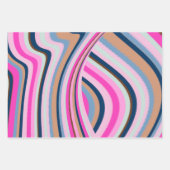 Bloemenaquarel in roze Venetiaans blauw ceder Inpakpapier Vel (Voorkant 2)