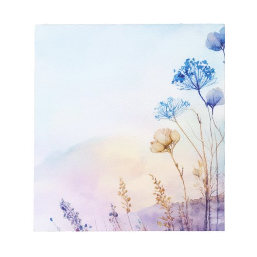 Bloemenaquarel notitieblok (Voorkant)